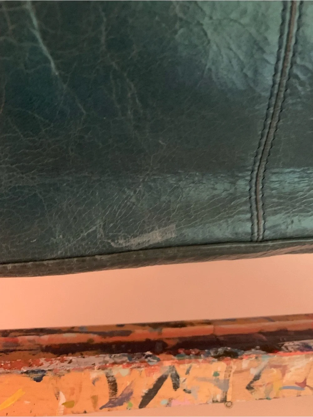 Vintage HOBO teal bow bag with chain strap